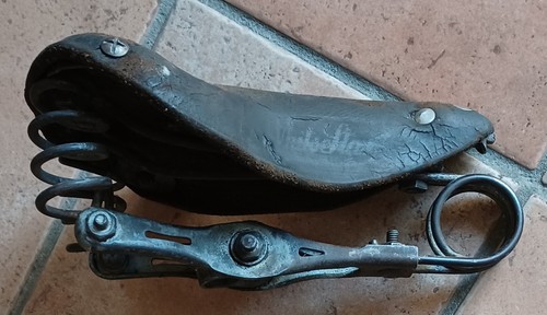 Cyclisme ancienne selle cuir - -,